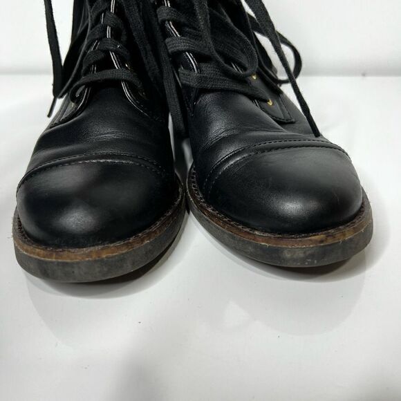 House of Harlow 1960 Black Cutler Leather Fringe Ankle Boots - Picture 4 of 12